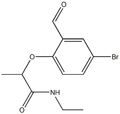 2-(4-bromo-2-formylphenoxy)-N-ethylpropanamide Struktur