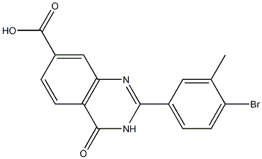 2-(4-bromo-3-methylphenyl)-4-oxo-3,4-dihydroquinazoline-7-carboxylic acid Struktur