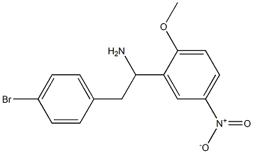 2-(4-bromophenyl)-1-(2-methoxy-5-nitrophenyl)ethan-1-amine Struktur