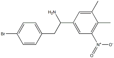 2-(4-bromophenyl)-1-(3,4-dimethyl-5-nitrophenyl)ethan-1-amine Struktur