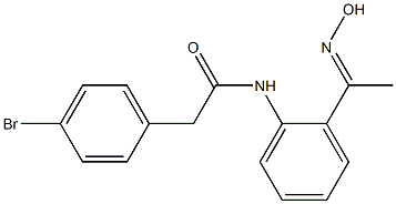 2-(4-bromophenyl)-N-{2-[(1E)-N-hydroxyethanimidoyl]phenyl}acetamide Struktur