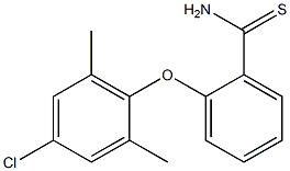 2-(4-chloro-2,6-dimethylphenoxy)benzene-1-carbothioamide Struktur