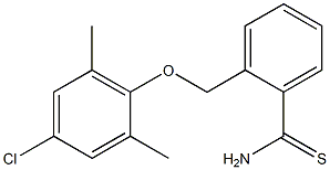 2-(4-chloro-2,6-dimethylphenoxymethyl)benzene-1-carbothioamide Struktur