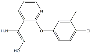 2-(4-chloro-3-methylphenoxy)-N'-hydroxypyridine-3-carboximidamide Struktur