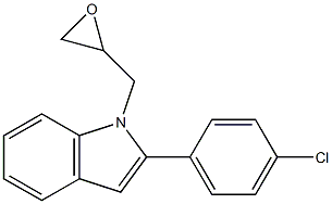 2-(4-chlorophenyl)-1-(oxiran-2-ylmethyl)-1H-indole Struktur