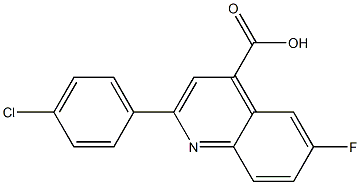 2-(4-chlorophenyl)-6-fluoroquinoline-4-carboxylic acid Struktur