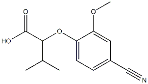 2-(4-cyano-2-methoxyphenoxy)-3-methylbutanoic acid Struktur