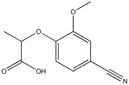 2-(4-cyano-2-methoxyphenoxy)propanoic acid Struktur