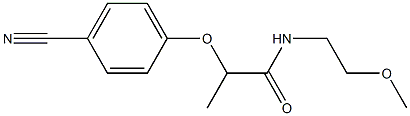 2-(4-cyanophenoxy)-N-(2-methoxyethyl)propanamide Struktur