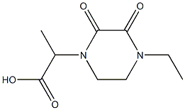 2-(4-ethyl-2,3-dioxopiperazin-1-yl)propanoic acid Struktur