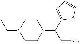 2-(4-ethylpiperazin-1-yl)-2-(2-furyl)ethanamine Struktur