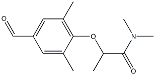 2-(4-formyl-2,6-dimethylphenoxy)-N,N-dimethylpropanamide Struktur