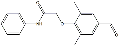 2-(4-formyl-2,6-dimethylphenoxy)-N-phenylacetamide Struktur