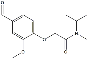 2-(4-formyl-2-methoxyphenoxy)-N-methyl-N-(propan-2-yl)acetamide Struktur