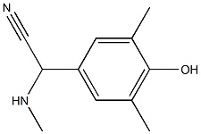 2-(4-hydroxy-3,5-dimethylphenyl)-2-(methylamino)acetonitrile Struktur