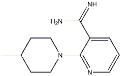 2-(4-methylpiperidin-1-yl)pyridine-3-carboximidamide Struktur