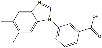 2-(5,6-dimethyl-1H-1,3-benzodiazol-1-yl)pyridine-4-carboxylic acid Struktur