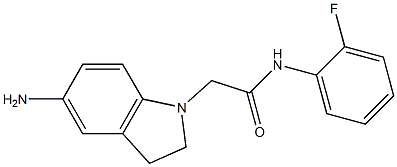 2-(5-amino-2,3-dihydro-1H-indol-1-yl)-N-(2-fluorophenyl)acetamide Struktur