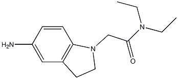 2-(5-amino-2,3-dihydro-1H-indol-1-yl)-N,N-diethylacetamide Struktur