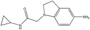 2-(5-amino-2,3-dihydro-1H-indol-1-yl)-N-cyclopropylacetamide Struktur