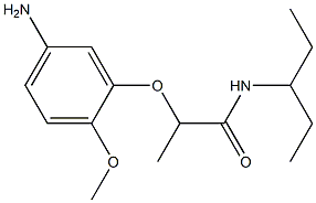 2-(5-amino-2-methoxyphenoxy)-N-(pentan-3-yl)propanamide Struktur