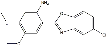 2-(5-chloro-1,3-benzoxazol-2-yl)-4,5-dimethoxyaniline Struktur