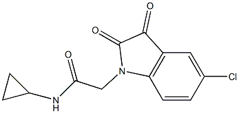 2-(5-chloro-2,3-dioxo-2,3-dihydro-1H-indol-1-yl)-N-cyclopropylacetamide Struktur