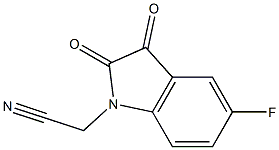 2-(5-fluoro-2,3-dioxo-2,3-dihydro-1H-indol-1-yl)acetonitrile Struktur