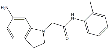 2-(6-amino-2,3-dihydro-1H-indol-1-yl)-N-(2-methylphenyl)acetamide Struktur