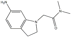 2-(6-amino-2,3-dihydro-1H-indol-1-yl)-N,N-dimethylacetamide Struktur