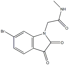 2-(6-bromo-2,3-dioxo-2,3-dihydro-1H-indol-1-yl)-N-methylacetamide Struktur