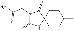 2-(8-methyl-2,4-dioxo-1,3-diazaspiro[4.5]dec-3-yl)ethanethioamide Struktur