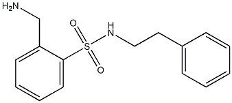 2-(aminomethyl)-N-(2-phenylethyl)benzenesulfonamide Struktur