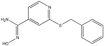 2-(benzylsulfanyl)-N'-hydroxypyridine-4-carboximidamide Struktur