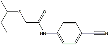 2-(butan-2-ylsulfanyl)-N-(4-cyanophenyl)acetamide Struktur