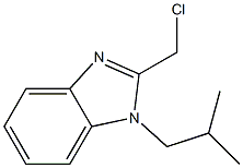 2-(chloromethyl)-1-(2-methylpropyl)-1H-1,3-benzodiazole Struktur