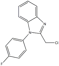 2-(chloromethyl)-1-(4-fluorophenyl)-1H-1,3-benzodiazole Struktur