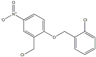 2-(chloromethyl)-1-[(2-chlorophenyl)methoxy]-4-nitrobenzene Struktur