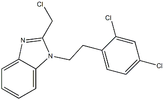 2-(chloromethyl)-1-[2-(2,4-dichlorophenyl)ethyl]-1H-1,3-benzodiazole Struktur