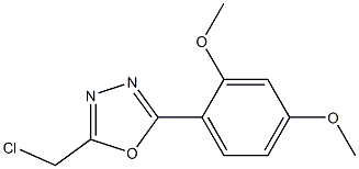 2-(chloromethyl)-5-(2,4-dimethoxyphenyl)-1,3,4-oxadiazole Struktur