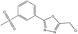 2-(chloromethyl)-5-[3-(methylsulfonyl)phenyl]-1,3,4-oxadiazole Struktur