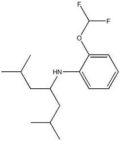 2-(difluoromethoxy)-N-(2,6-dimethylheptan-4-yl)aniline Struktur