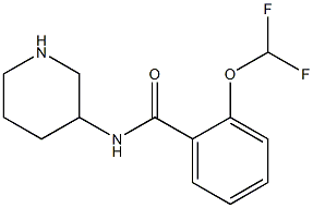 2-(difluoromethoxy)-N-(piperidin-3-yl)benzamide Struktur