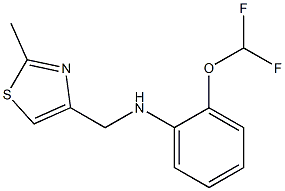 2-(difluoromethoxy)-N-[(2-methyl-1,3-thiazol-4-yl)methyl]aniline Struktur