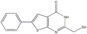 2-(mercaptomethyl)-6-phenylthieno[2,3-d]pyrimidin-4(3H)-one Struktur