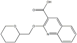 2-(oxan-2-ylmethoxy)quinoline-3-carboxylic acid Struktur