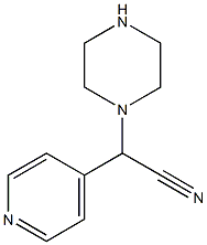 2-(piperazin-1-yl)-2-(pyridin-4-yl)acetonitrile Struktur