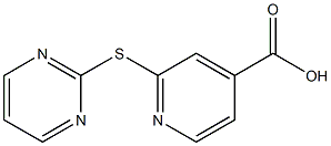 2-(pyrimidin-2-ylsulfanyl)pyridine-4-carboxylic acid Struktur