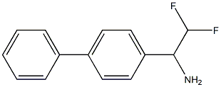 2,2-difluoro-1-(4-phenylphenyl)ethan-1-amine Struktur