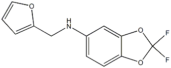 2,2-difluoro-N-(furan-2-ylmethyl)-2H-1,3-benzodioxol-5-amine Struktur